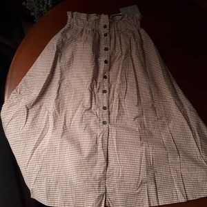 Everlane, women's, A-line, gingham, skirt